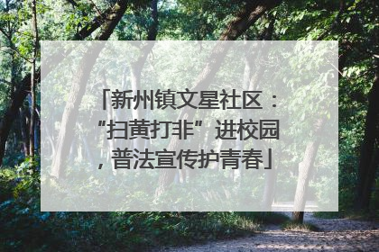 新州镇文星社区：“扫黄打非”进校园，普法宣传护青春