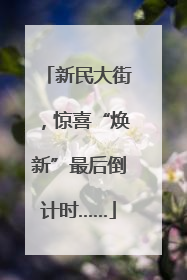 新民大街，惊喜“焕新”最后倒计时……
