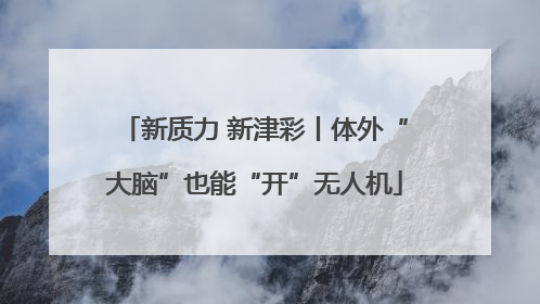 新质力 新津彩丨体外“大脑”也能“开”无人机