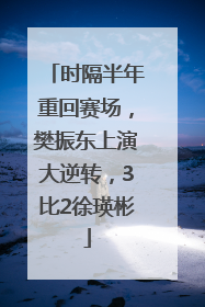 时隔半年重回赛场，樊振东上演大逆转，3比2徐瑛彬