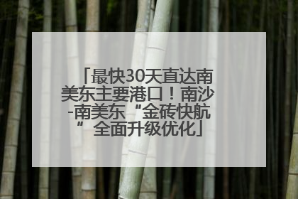 最快30天直达南美东主要港口！南沙-南美东“金砖快航”全面升级优化