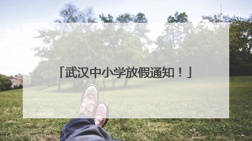 武汉中小学放假通知！