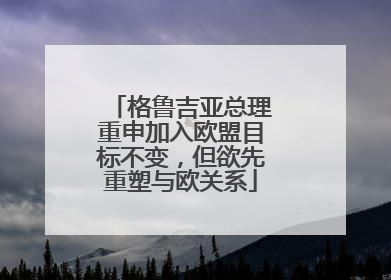 格鲁吉亚总理重申加入欧盟目标不变，但欲先重塑与欧关系