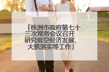 株洲市政府第七十三次常务会议召开 研究低空经济发展、大抓落实等工作