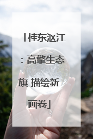 桂东沤江：高擎生态旗 描绘新画卷