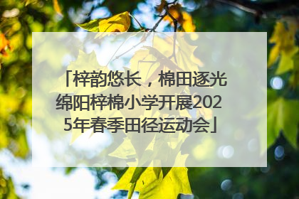 梓韵悠长，棉田逐光 绵阳梓棉小学开展2025年春季田径运动会