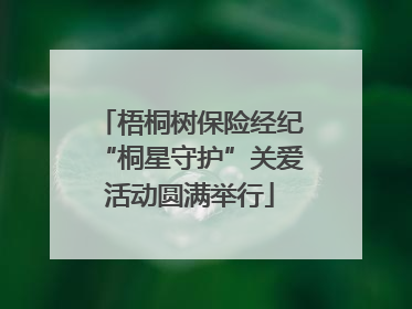 梧桐树保险经纪“桐星守护”关爱活动圆满举行
