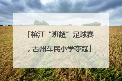 榕江“班超”足球赛，古州车民小学夺冠