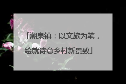 潮泉镇：以文旅为笔，绘就诗意乡村新景致