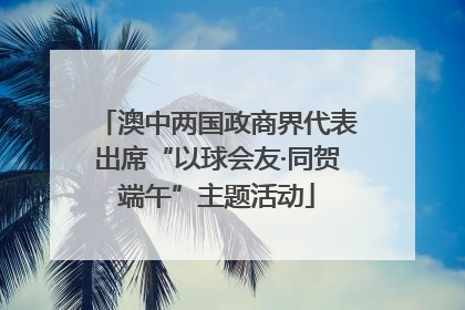 澳中两国政商界代表出席“以球会友·同贺端午”主题活动