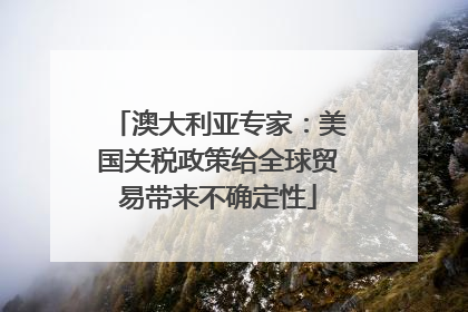 澳大利亚专家：美国关税政策给全球贸易带来不确定性