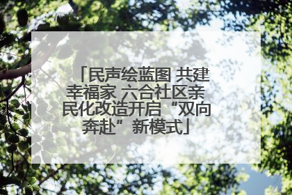 民声绘蓝图 共建幸福家 六合社区亲民化改造开启“双向奔赴”新模式