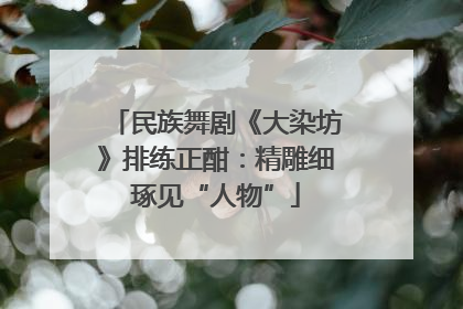 民族舞剧《大染坊》排练正酣：精雕细琢见“人物”