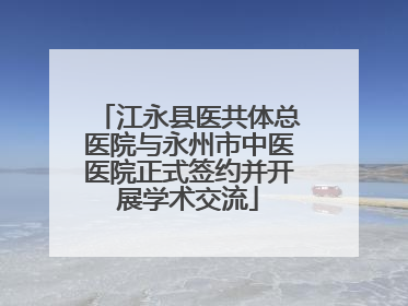 江永县医共体总医院与永州市中医医院正式签约并开展学术交流