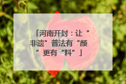 河南开封：让“非遗”普法有“颜”更有“料”