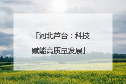 河北芦台：科技赋能高质量发展