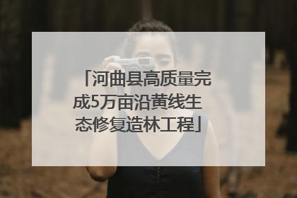 河曲县高质量完成5万亩沿黄线生态修复造林工程