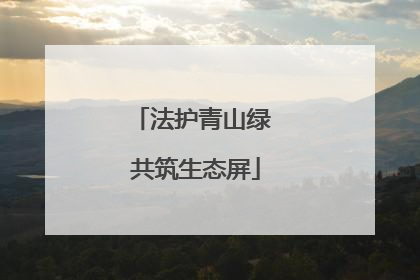 法护青山绿 共筑生态屏