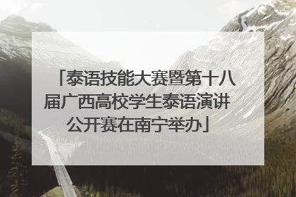 泰语技能大赛暨第十八届广西高校学生泰语演讲公开赛在南宁举办