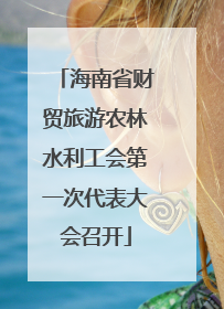 海南省财贸旅游农林水利工会第一次代表大会召开