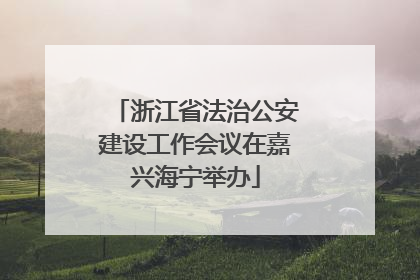 浙江省法治公安建设工作会议在嘉兴海宁举办