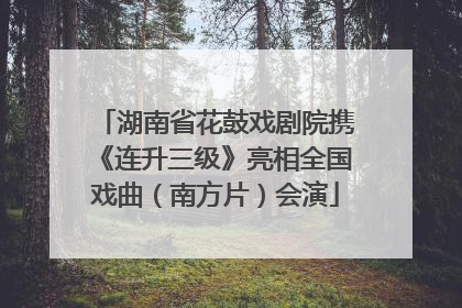 湖南省花鼓戏剧院携《连升三级》亮相全国戏曲（南方片）会演