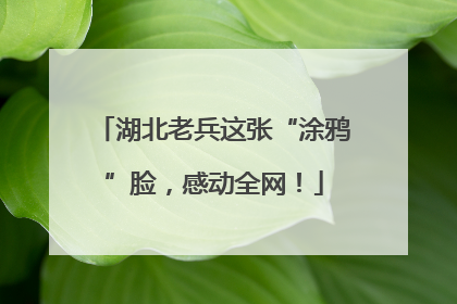 湖北老兵这张“涂鸦”脸，感动全网！