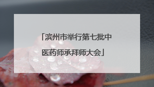 滨州市举行第七批中医药师承拜师大会