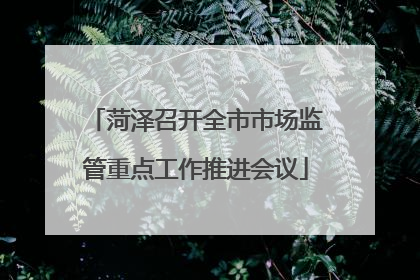 菏泽召开全市市场监管重点工作推进会议