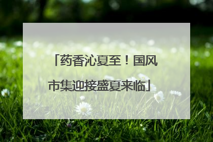 药香沁夏至！国风市集迎接盛夏来临
