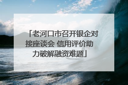 老河口市召开银企对接座谈会 信用评价助力破解融资难题