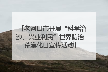 老河口市开展“科学治沙、兴业利民”世界防治荒漠化日宣传活动