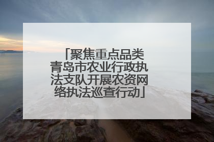 聚焦重点品类 青岛市农业行政执法支队开展农资网络执法巡查行动