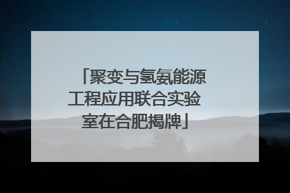 聚变与氢氨能源工程应用联合实验室在合肥揭牌