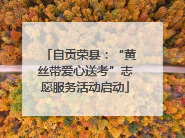 自贡荣县：“黄丝带爱心送考”志愿服务活动启动