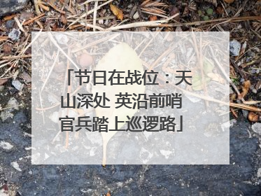 节日在战位：天山深处 英沿前哨官兵踏上巡逻路