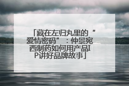 藏在左归丸里的“爱情密码”：仲景宛西制药如何用产品IP讲好品牌故事