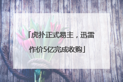 虎扑正式易主，迅雷作价5亿完成收购