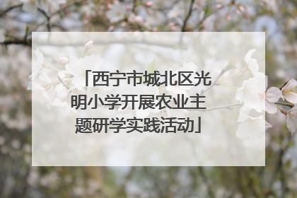 西宁市城北区光明小学开展农业主题研学实践活动