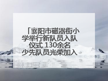 襄阳市磁器街小学举行新队员入队仪式 130余名少先队员光荣加入中国少年先锋队