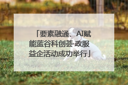 要素融通、AI赋能蓝谷科创荟·政服益企活动成功举行