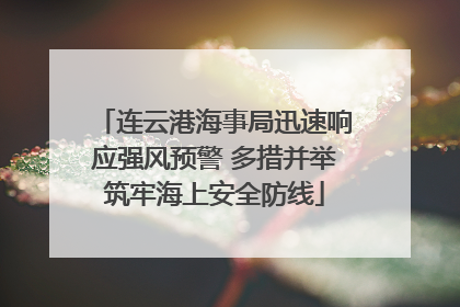 连云港海事局迅速响应强风预警 多措并举筑牢海上安全防线