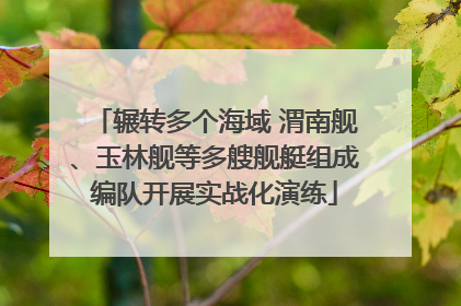 辗转多个海域 渭南舰、玉林舰等多艘舰艇组成编队开展实战化演练