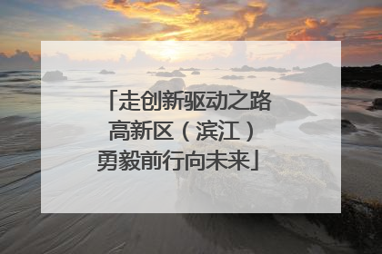 走创新驱动之路 高新区（滨江）勇毅前行向未来