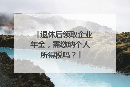 退休后领取企业年金，需缴纳个人所得税吗？