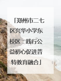 郑州市二七区兴华小学东校区：践行公益初心促进普特教育融合