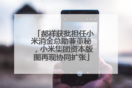 郝祥获批担任小米消金总助兼董秘，小米集团资本版图再现协同扩张