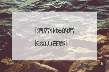 酒店业绩的增长动力在哪