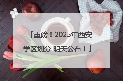 重磅！2025年西安学区划分 明天公布！