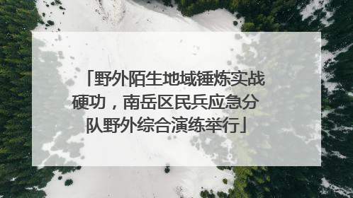野外陌生地域锤炼实战硬功，南岳区民兵应急分队野外综合演练举行